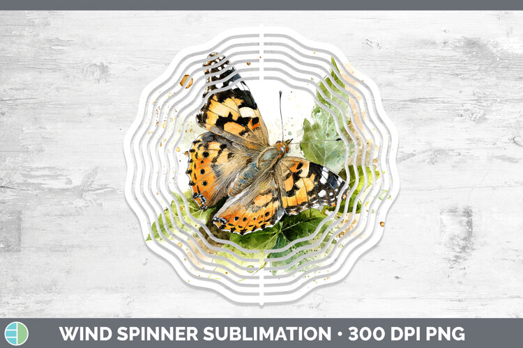 GorgeousButterflies Sketch Wind Spinner design.