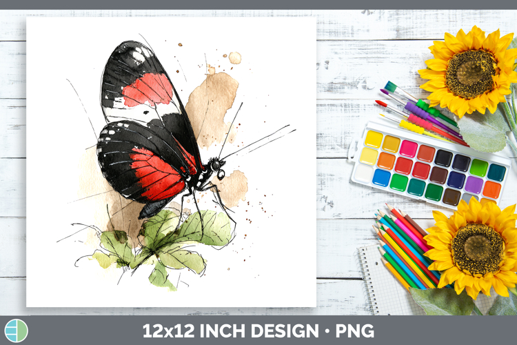 Postman Butterflies Sketch Paper Backgrounds Design