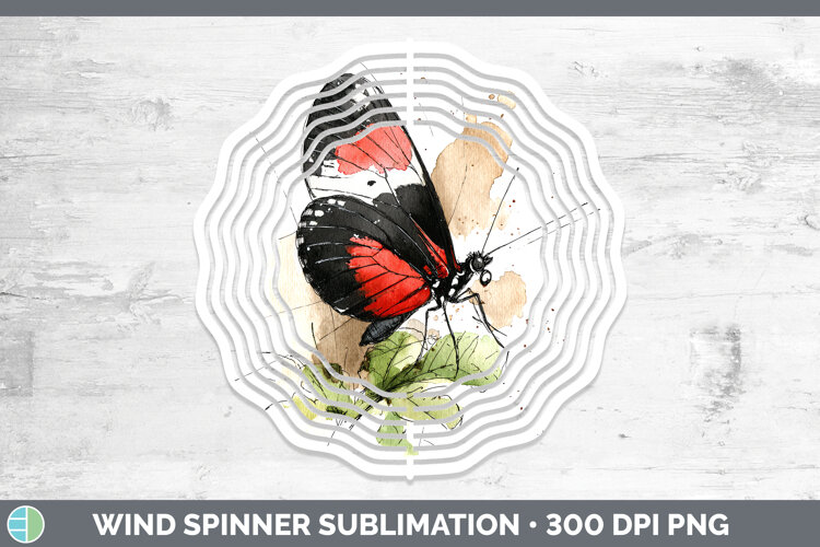 GorgeousButterflies Sketch Wind Spinner design.