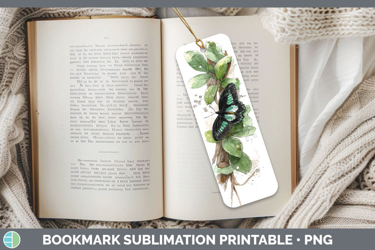 Rajah Brooke Birdwing Butterflies Sketch Bookmark Sublimatio