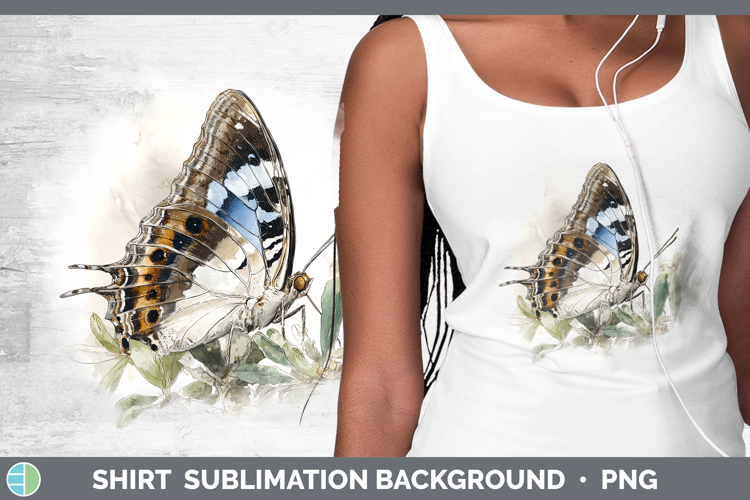 Tailed Emperor Butterflies Sketch Shirt Sublimation Design