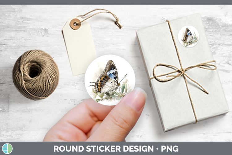 Tailed Emperor Butterflies Sketch Stickers Design