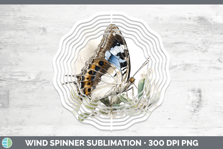 Tailed Emperor Butterflies Sketch Wind Spinner Sublimation D