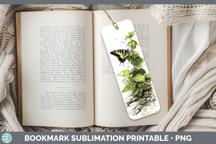 Tiger Swallowtail Butterflies Sketch Bookmark Sublimation De