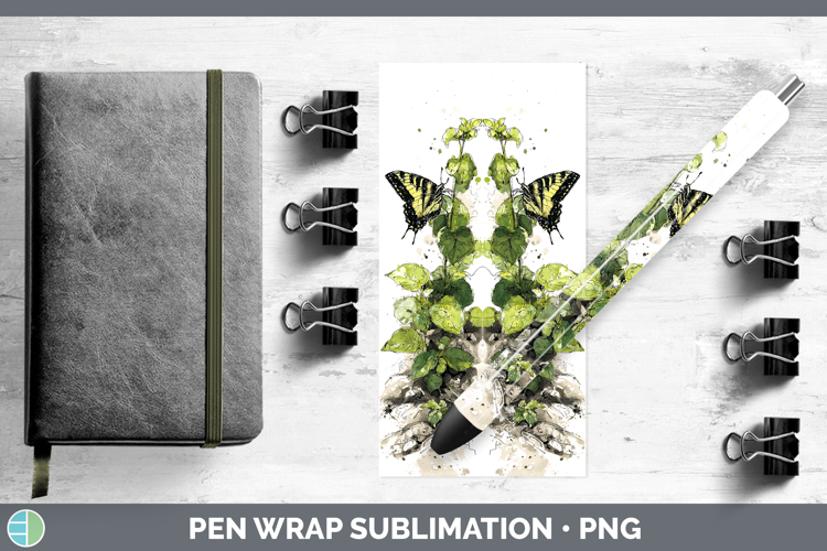 Tiger Swallowtail Butterflies Sketch Pen Wrap Sublimation De
