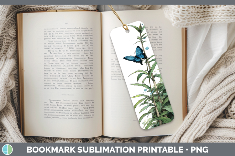 Ulysses Butterflies Sketch Bookmark Sublimation Design