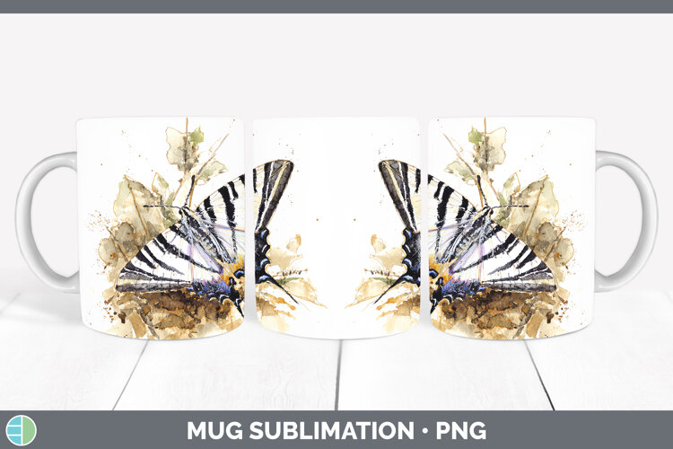 GorgeousButterflies Sketch Mug Wrap design.