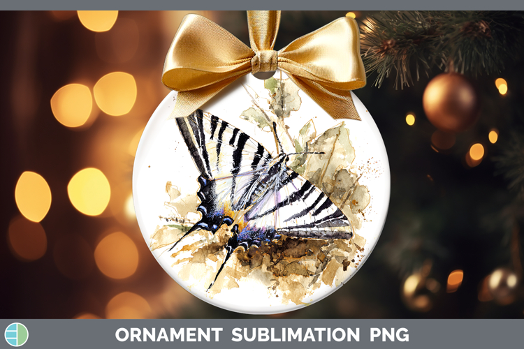Zebra Swallowtail Butterflies Sketch Ornament Sublimation De
