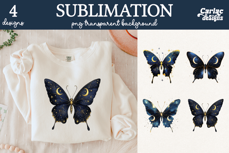 Butterflies Sublimation Bundle, Butterflies Clipart Bundle