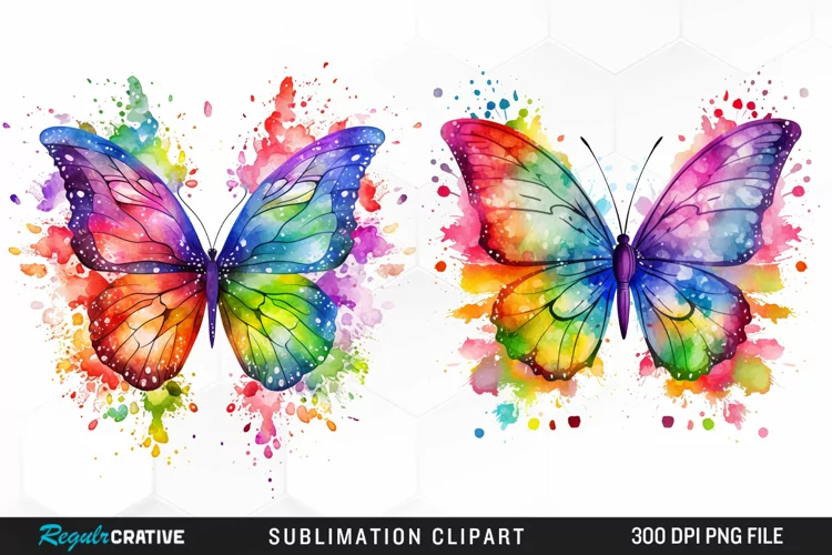 Watercolor Butterfly Illustration PNG Clipart