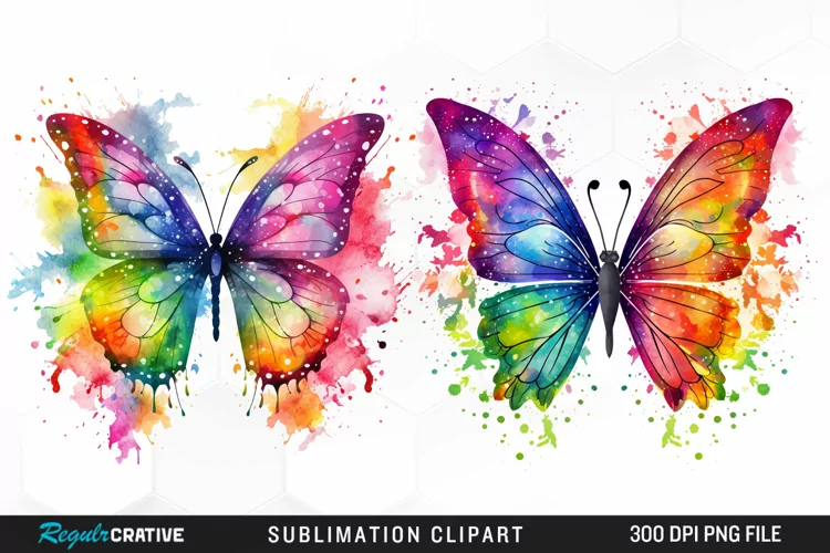 Watercolor Butterfly Illustration PNG Clipart