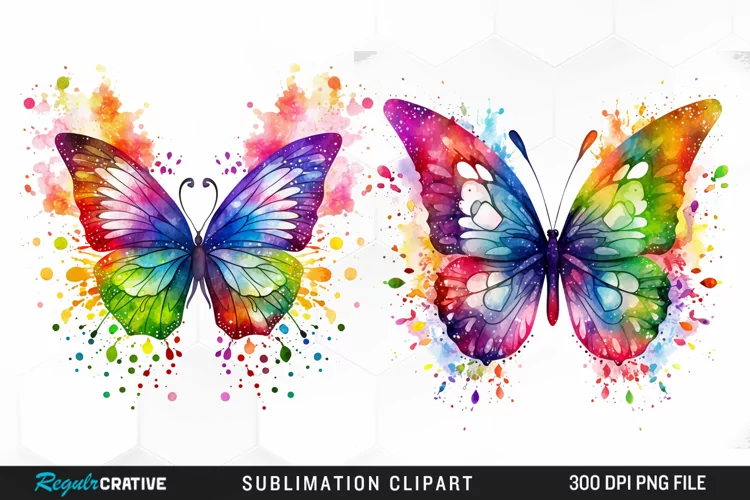 Watercolor Butterfly Illustration PNG Clipart