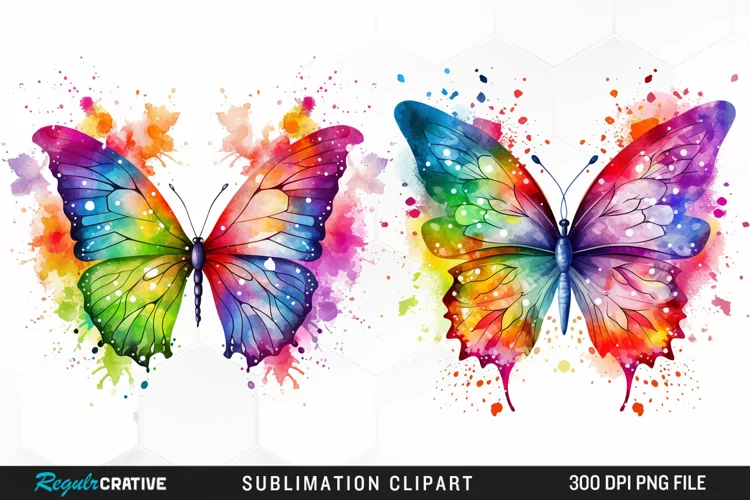 Watercolor Butterfly Illustration PNG Clipart