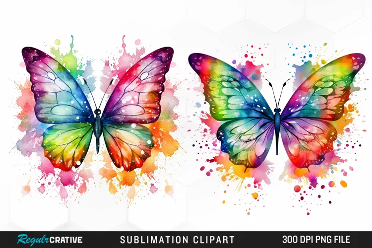 Watercolor Butterfly Illustration PNG Clipart
