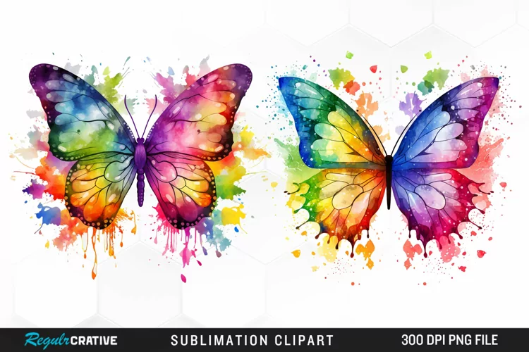 Watercolor Butterfly Illustration PNG Clipart