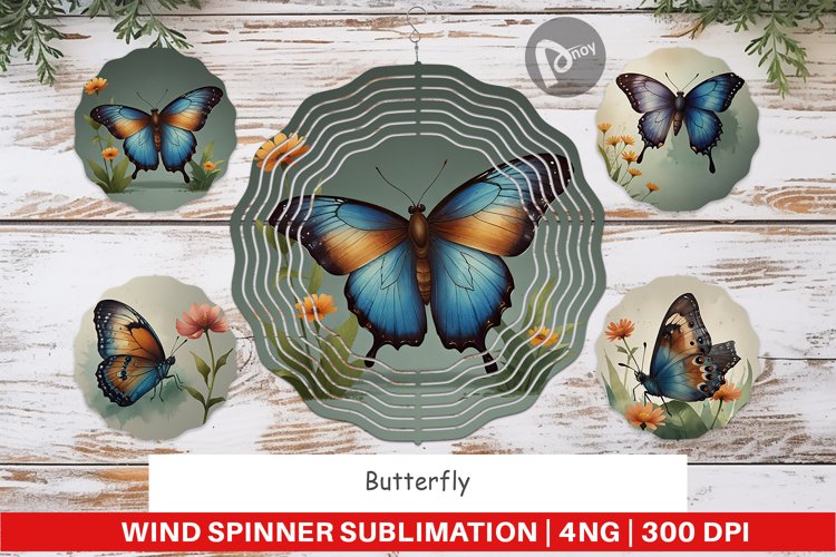 Wind Spinner Butterfly illustration