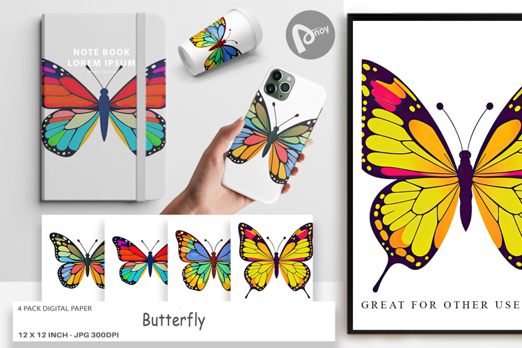 Butterfly Scrapbook Paper Image 23