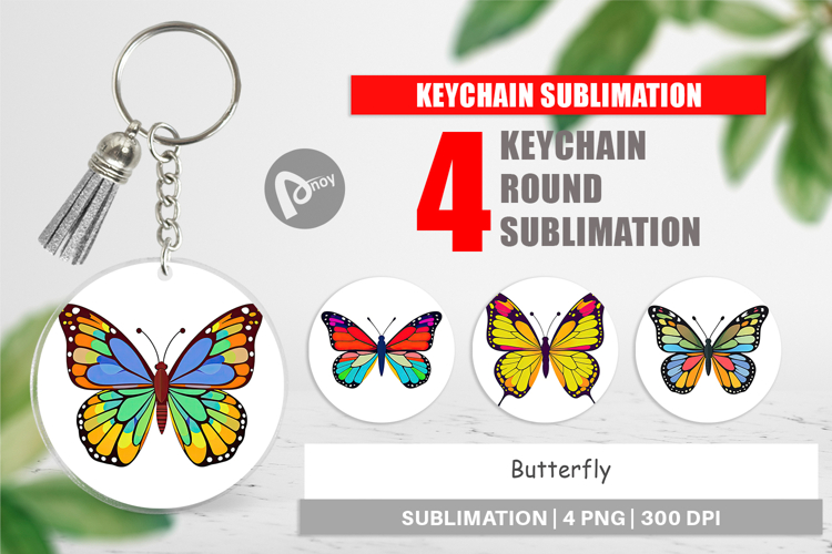 Keychain Spring Butterfly