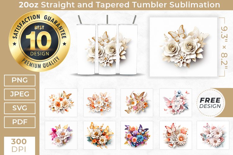 20 Oz Sublimation Tumbler Wrap Image 10