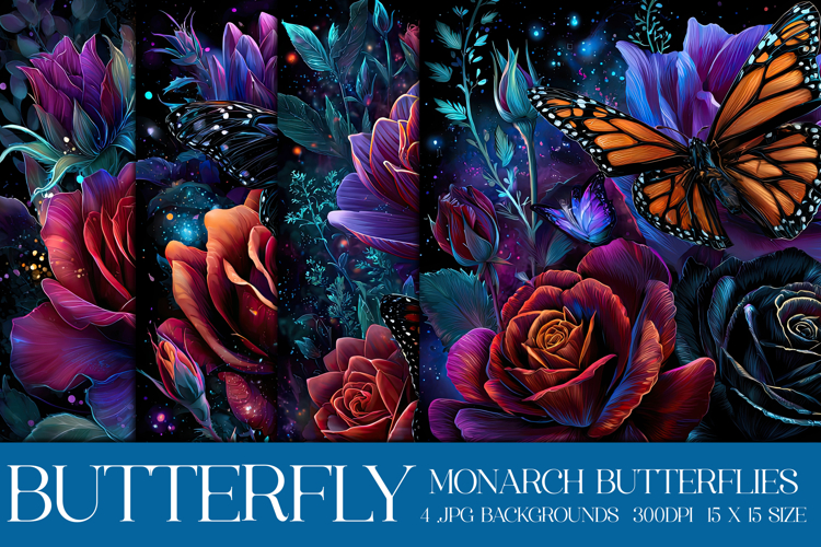 Butterfly Background, Butterfly Flowers Backgrounds, s11