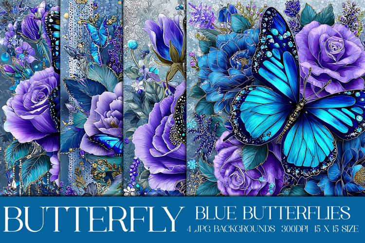 Butterfly Background, Butterfly Flowers Backgrounds, s4