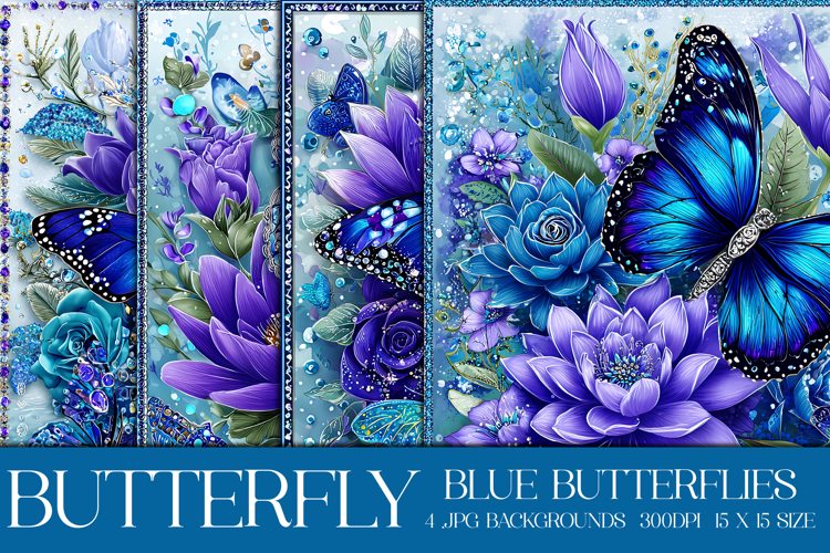 Butterfly Background, Butterfly Flowers Backgrounds, s9