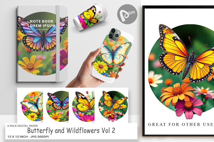 Butterfly Scrapbook Paper Image 20