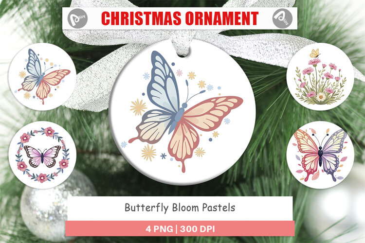 Ornament Butterfly Bloom Pastels example image 1