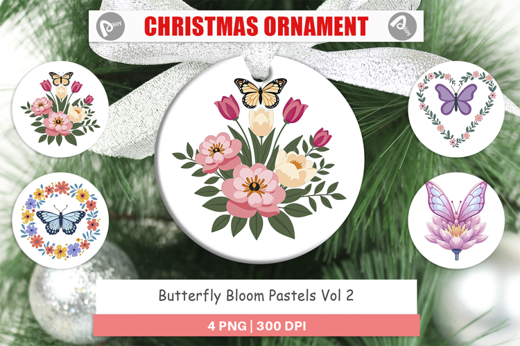 Ornament Butterfly Bloom Pastels