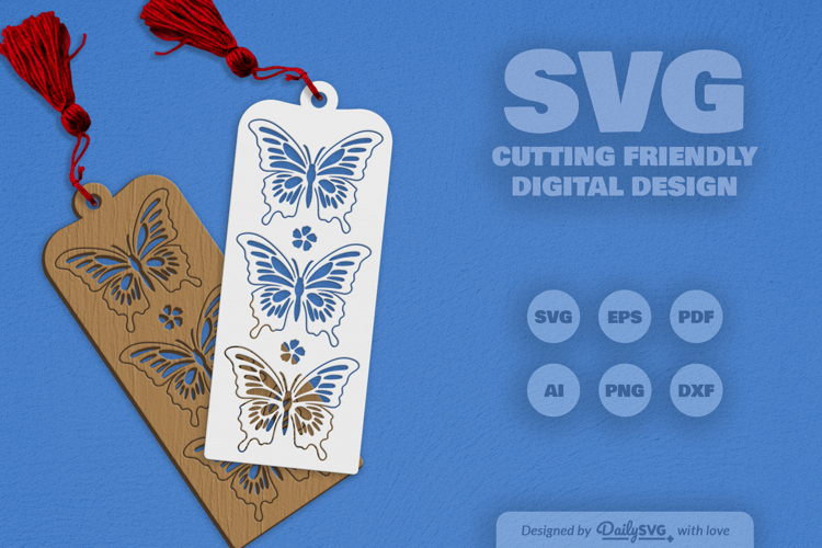 Butterfly Bookmark SVG