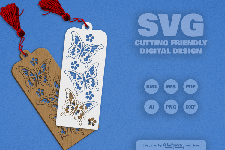 Butterfly Bookmark SVG