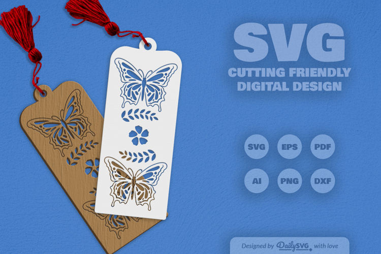 Butterfly Bookmark SVG