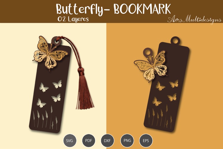 Butterfly Bookmark Template