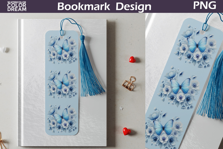 Butterfly Floral Bookmark | Botanical Butterfly Bookmark