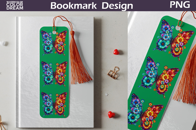 Butterfly Floral Bookmark | Botanical Butterfly Bookmark