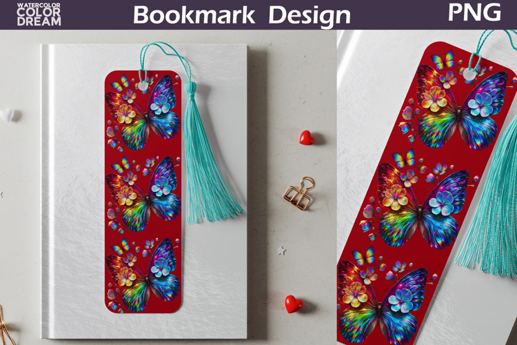 Butterfly Floral Bookmark | Botanical Butterfly Bookmark