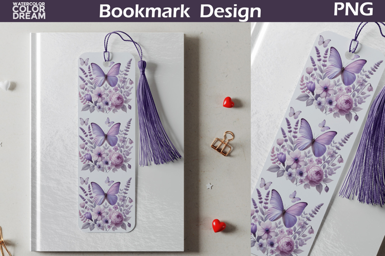 Butterfly Floral Bookmark | Botanical Butterfly Bookmark