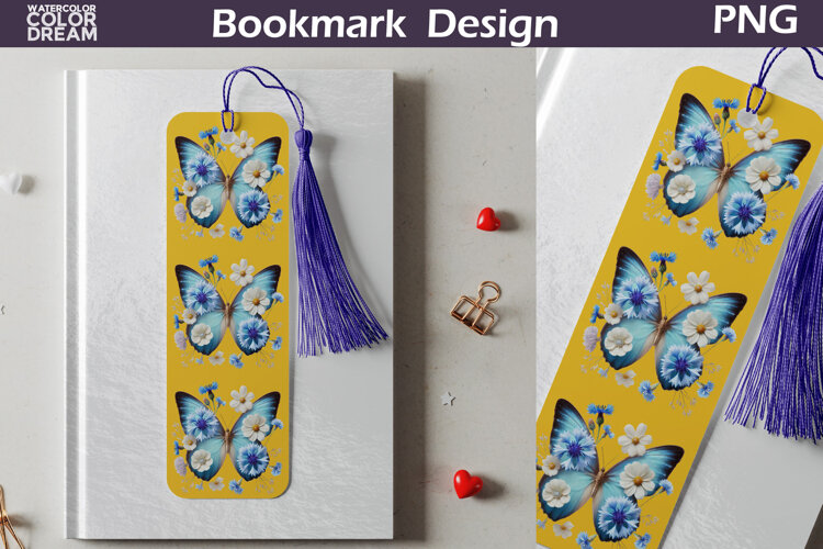 Butterfly Floral Bookmark | Botanical Butterfly Bookmark example image 1
