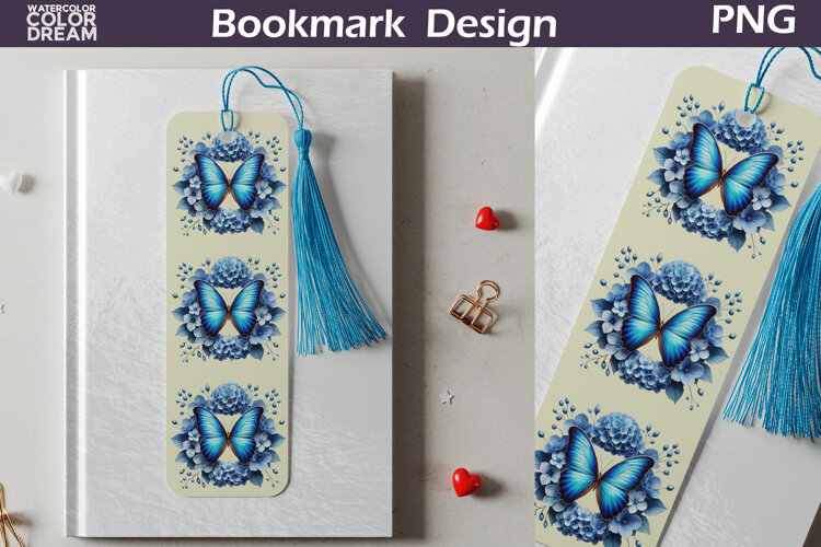 Butterfly Floral Bookmark | Botanical Butterfly Bookmark example image 1