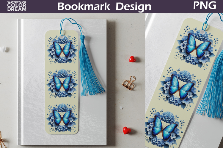 Butterfly Floral Bookmark | Botanical Butterfly Bookmark