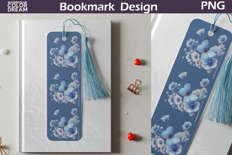 Butterfly Floral Bookmark | Botanical Butterfly Bookmark