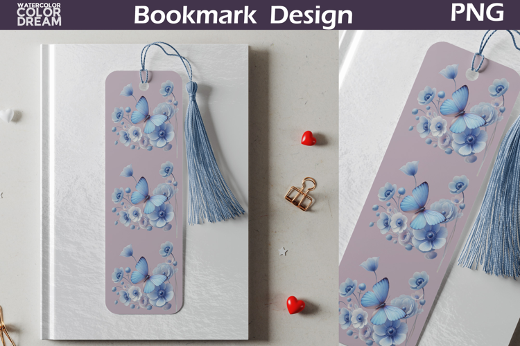 Butterfly Floral Bookmark | Botanical Butterfly Bookmark
