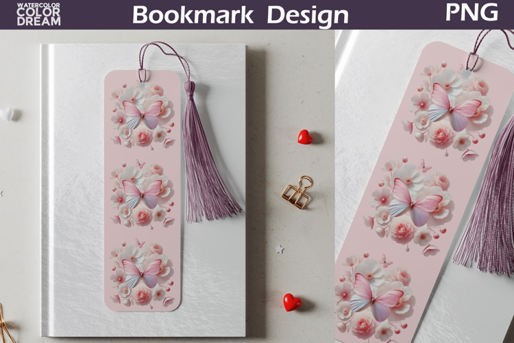 Butterfly Floral Bookmark | Botanical Butterfly Bookmark
