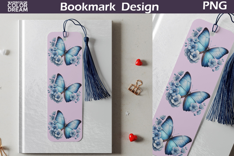 Butterfly Floral Bookmark | Botanical Butterfly Bookmark