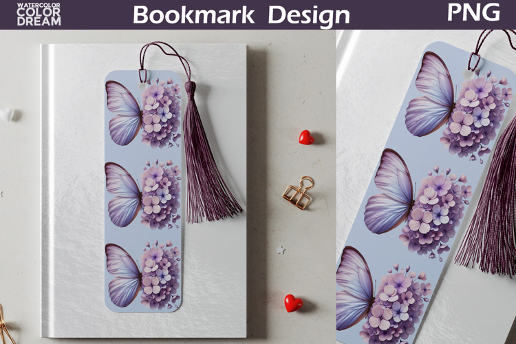 Butterfly Floral Bookmark | Botanical Butterfly Bookmark