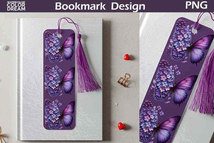 Butterfly Floral Bookmark | Botanical Butterfly Bookmark