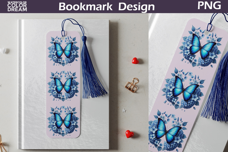 Butterfly Floral Bookmark | Botanical Butterfly Bookmark