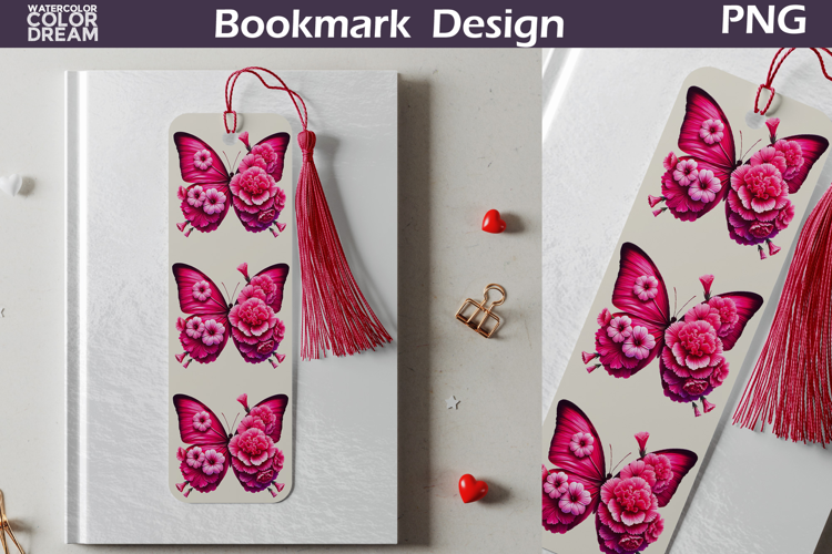 Butterfly Floral Bookmark | Botanical Butterfly Bookmark