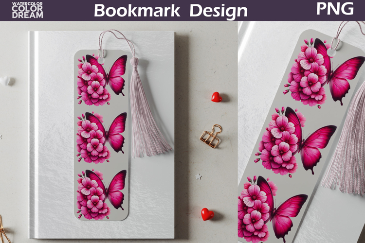 Butterfly Floral Bookmark | Botanical Butterfly Bookmark