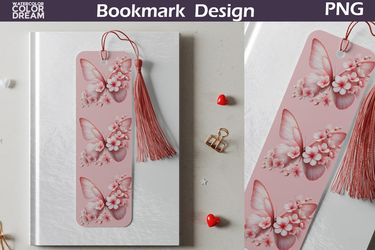 Butterfly Floral Bookmark | Botanical Butterfly Bookmark